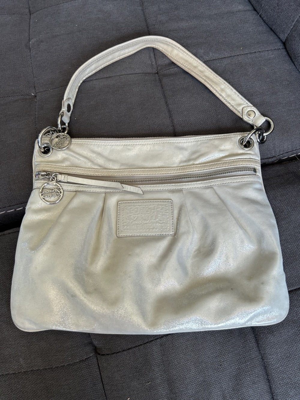 Coach Poppy Metallic Shoulder Bag